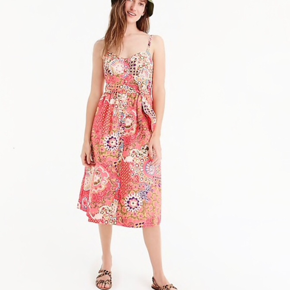 NWT J.CREW Sundress in cotton poplin paisley Sz 4 - Picture 4 of 4